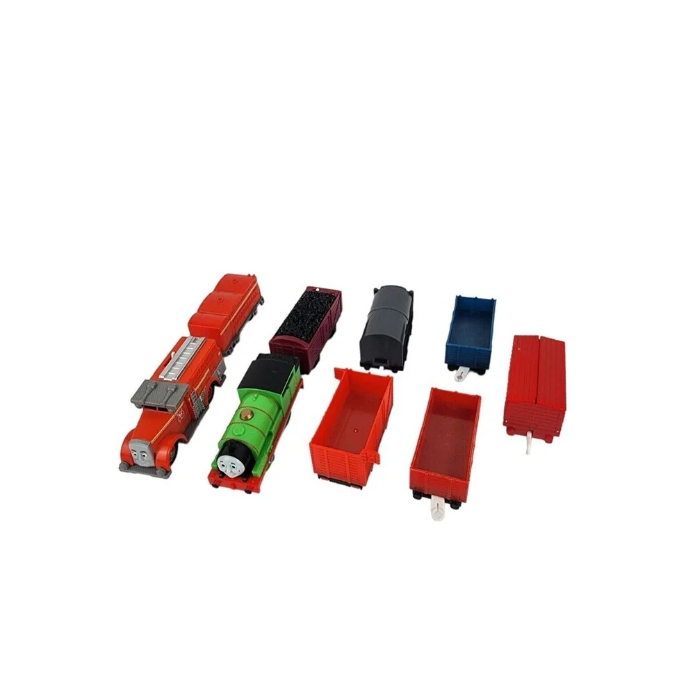 Thomas The Train Trackmaster Percy and Flynn & 5 Various Train Car Tenders